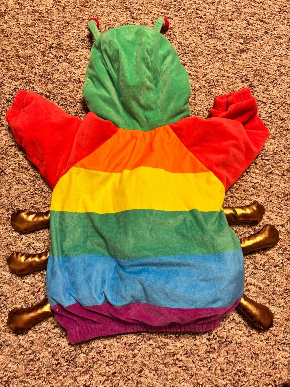 Colorful Rainbow Caterpillar Kids Costume - Multicolor